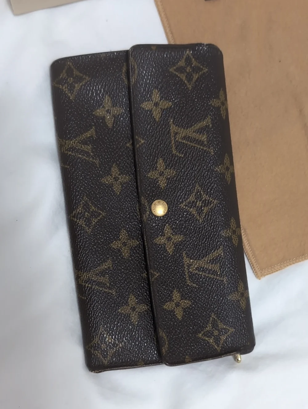 Louis Vuitton Vintage Sarah Portefeuille Long Wallet Dustbag & Box Monogram